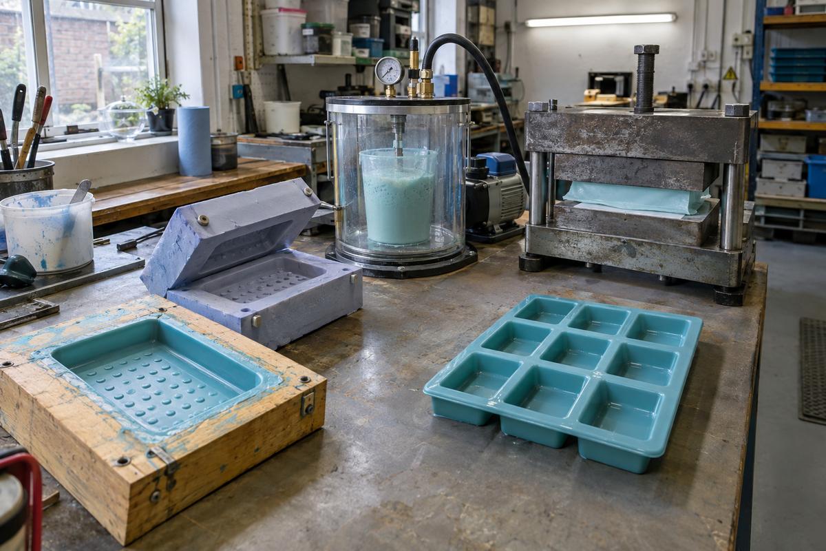 Five mould-making methods shown as separate physical examples