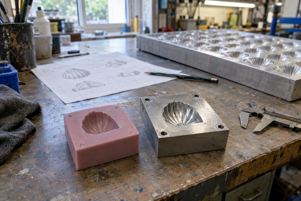 Single proof cavity beside master before full confectionery tray production
