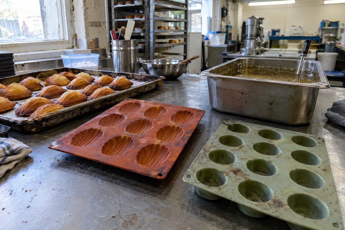 Food-grade silicone moulds shown for baking and hot sugar applications