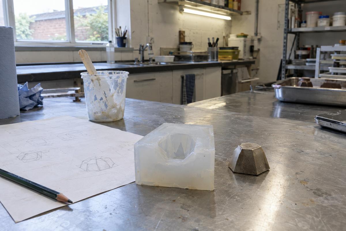 Single proof cavity and master for a praline mould in development
