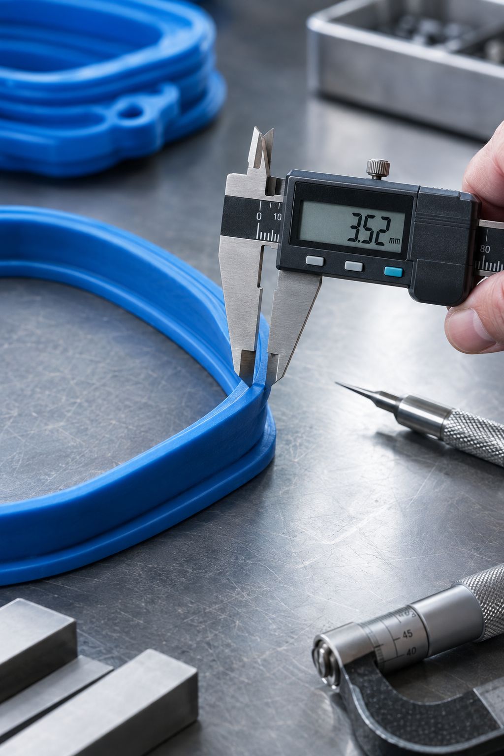 Cavity volume being measured against a documented target.